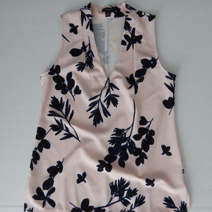 Women's Sleeveless Pink Floral Blouse